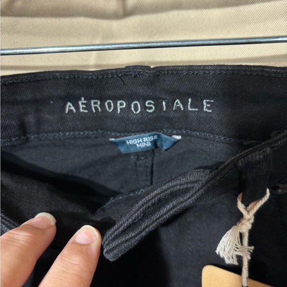 NWT Aeropostale Black Denim Mini - Picture 6 of 9